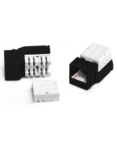 Вставка Keystone Jack RJ-45(8P8C) Hyperline KJNE-8P8C-C6-90-BK в Хабаровске Модули Keystone Pintop.ru