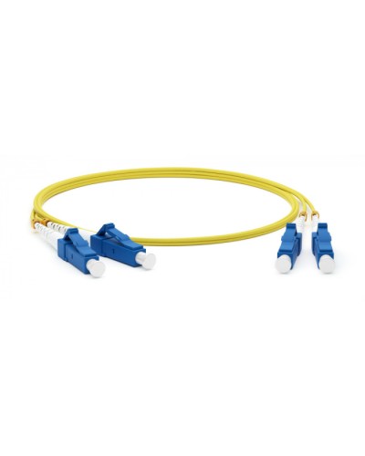 Патч-корд волоконно-оптический Hyperline FC-D2-9-LC/UR-LC/UR-H-10M-LSZH-YL в Хабаровске Патч-корды оптические Pintop.ru