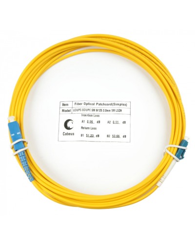 Шнур оптический simplex LC-SC 9/125 sm 20м LSZH Cabeus FOP(s)-9-LC-SC-20m в Хабаровске Патч-корды оптические Pintop.ru