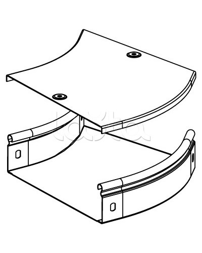 Угол CPO 45 горизонтальный 45° 100х50 DKC 36062 в Хабаровске Аксессуары для лотков Pintop.ru
