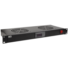 ITK Модуль вентил. 1U с цифр. термостатом 4 вент. черный (FM05-1U4TS-R)