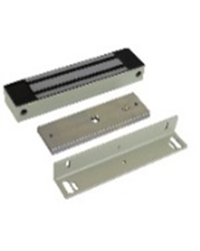 Электромагнитный замок AccordTec ML-400 K с уголком, цвет серый в Хабаровске Электромагнитные замки Pintop.ru