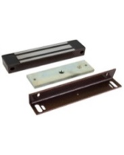 Электромагнитный замок AccordTec ML-400 KB-2 с уголком, цвет коричневый в Хабаровске Электромагнитные замки Pintop.ru