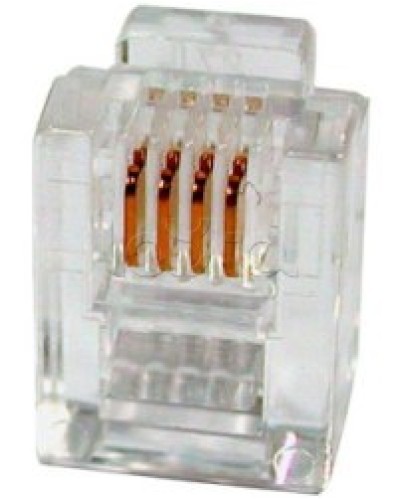 Разъем телефонный RJ11 (6P4C) Cabeus в Хабаровске Коннекторы и разъемы Pintop.ru