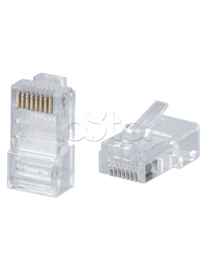 Коннектор RJ-45 под витую пару, категория 5e, универсальный (для одножильного и многожильного кабеля) Cabeus 8P8C в Хабаровске Коннекторы и разъемы Pintop.ru