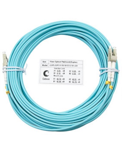 Шнур оптический duplex LC-LC 50/125 mm OM3 20м LSZH Cabeus FOP-50-LC-LC-20m в Хабаровске Патч-корды и пигтейлы Pintop.ru