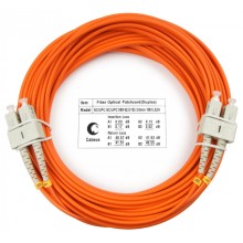 Шнур оптический duplex SC-SC 62,5/125 mm 10м LSZH Cabeus FOP-62-SC-SC-10m