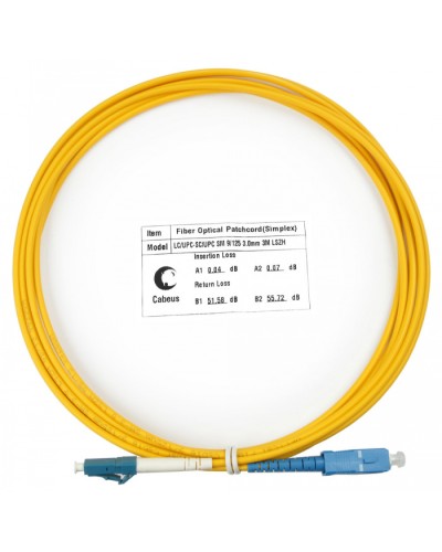 Шнур оптический simplex LC-SC 9/125 SM 3 м LSZH Cabeus FOP(s)-9-LC-SC-3M в Хабаровске Патч-корды оптические Pintop.ru