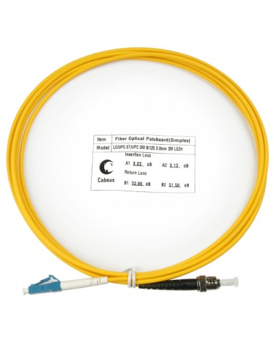 Шнур оптический simplex LC-ST 9/125 sm 2м LSZH Cabeus FOP(s)-9-LC-ST-2m в Хабаровске Патч-корды оптические Pintop.ru
