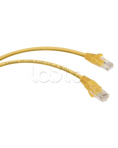 Патч-корд UTP, категория 6, 2 м, неэкранированный, желтый Cabeus PC-UTP-RJ45-Cat.6-2m-YL в Хабаровске Патчкорды (медные) Pintop.ru