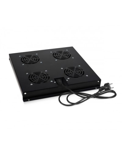 Модуль вентиляторный с 4-я вентиляторами, цвет черный (RAL 9004) Cabeus (TRAY-SC-120-BK) в Хабаровске Вентиляторные модули Pintop.ru