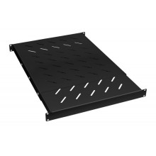 Полка 19" перфорированная глубиной 600-1000 ммдо 100кг, цвет черный (RAL 9004) Cabeus (SH-J018-SS-600-100KG-BK)