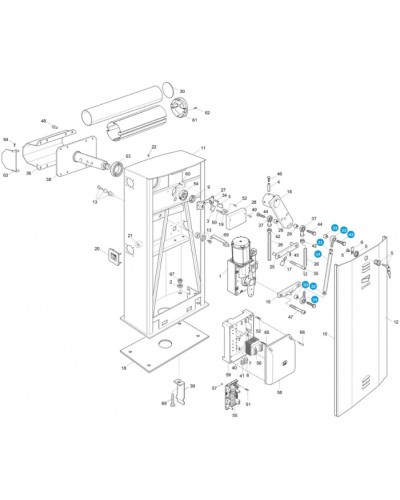 Вал деблокиратора Came 119RIG051 в Хабаровске Запчасти для шлагбаумов и автоматики Pintop.ru