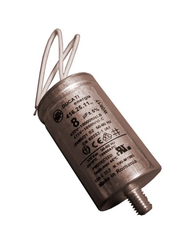 Конденсатор 8 мкФ с гибкими выводами и болтом Came 119RIR339 в Хабаровске Запчасти для шлагбаумов и автоматики Pintop.ru