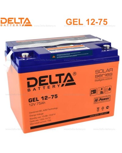 Аккумулятор свинцово-кислотный Delta GEL 12-75 в Хабаровске Электротехническое оборудование Pintop.ru