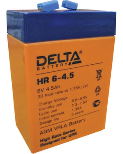 Аккумулятор свинцово-кислотный Delta HR6-4.5 в Хабаровске Электротехническое оборудование Pintop.ru