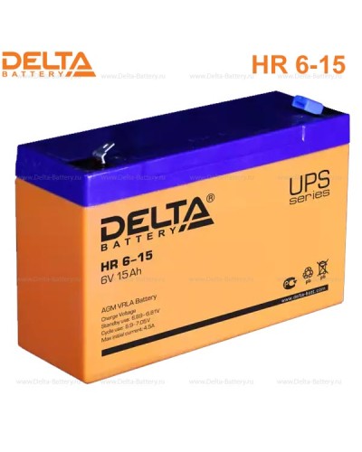 Аккумулятор свинцово-кислотный Delta HR 6-15 в Хабаровске Электротехническое оборудование Pintop.ru
