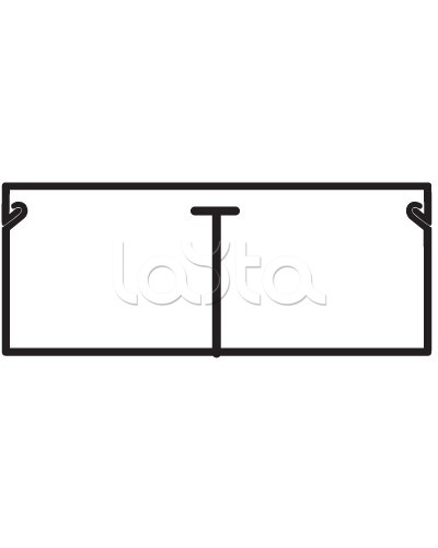 Миниканал TMC 40/2x17 с перегородкой DKC 00305 в Хабаровске Кабель-канал Pintop.ru