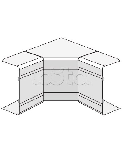Угол внутренний изменяемый (70-120°) NIAV 60x40 мм DKC 01723 в Хабаровске Аксессуары для кабель-канала Pintop.ru