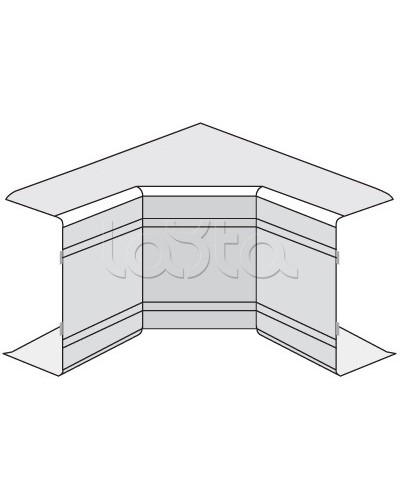 Угол внутренний неизменяемый (90°) NIA 80x40 мм DKC 01824 в Хабаровске Аксессуары для кабель-канала Pintop.ru
