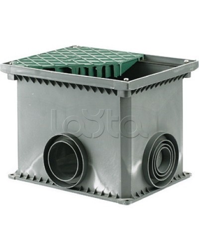 Смотровой переходной колодец без дна для двустенных труб 335х240х255 мм DKC 025003 в Хабаровске Распределительные коробки Pintop.ru