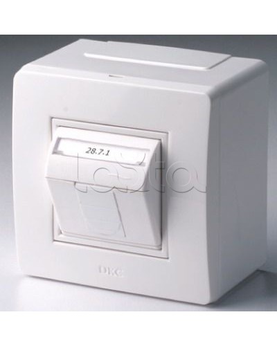 Коробка в сборе с 1 розеткой RJ45, кат.5е телефон / компьютер, коричневая розница DKC 10665B в Хабаровске Распределительные коробки Pintop.ru