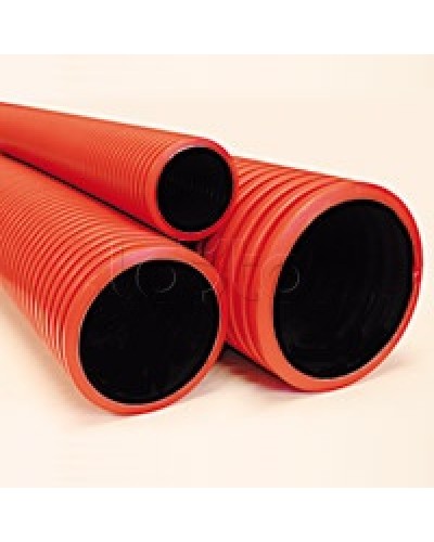 Труба гибкая двустенная 75 мм с протяжкой красная DKC 121975100 в Хабаровске Труба гофрированная Pintop.ru