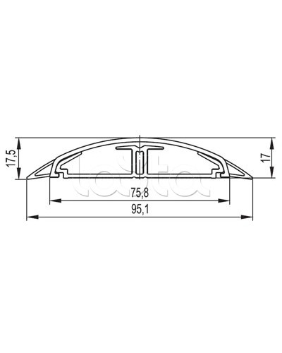 Кабель-канал 75x17 напольный CSP-F DKC 01331 в Хабаровске Кабель-канал Pintop.ru