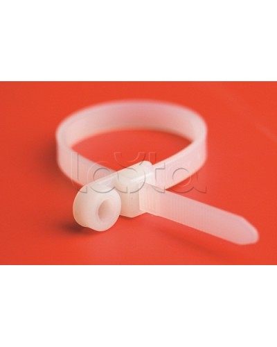 Хомут P6.6 с основанием, белый, 4,8x200 DKC 252205-M в Хабаровске Стяжки-хомуты Pintop.ru