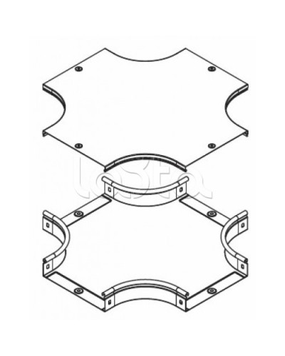 Крышка DPX на ответвитель крестообразный осн. 200 DKC 38064 в Хабаровске Аксессуары для лотков Pintop.ru