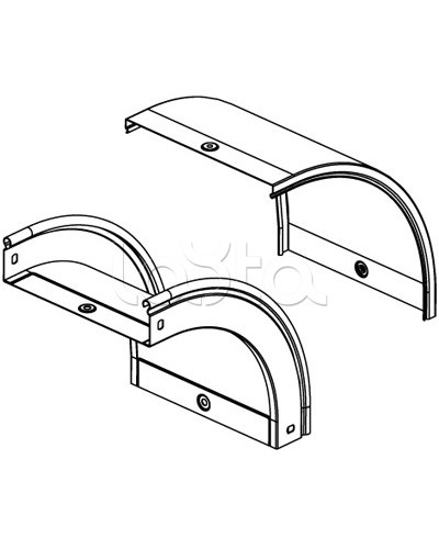 Крышка CD 90 на угол вертикальный внеш. 90° осн. 200 DKC 38244 в Хабаровске Аксессуары для лотков Pintop.ru