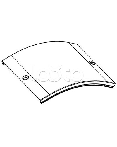 Крышка CD 45 на угол вертикальный внешн. 45° осн. 200 DKC 38264 в Хабаровске Аксессуары для лотков Pintop.ru