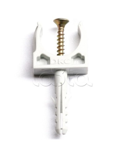 Держатель с защелкой и дюбелем, д.20 мм DKC 51320 в Хабаровске Держатели, клипсы, скобы Pintop.ru