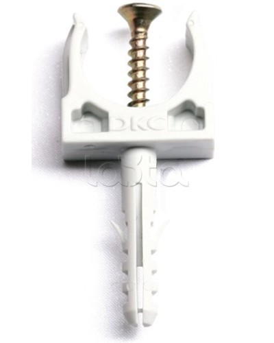 Держатель с защелкой и дюбелем, д.32 мм DKC 51332 в Хабаровске Держатели, клипсы, скобы Pintop.ru