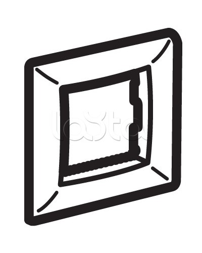 Рамка на 2 модуля (одноместная) DKC (75010B) в Хабаровске Аксессуары для кабель-канала Pintop.ru