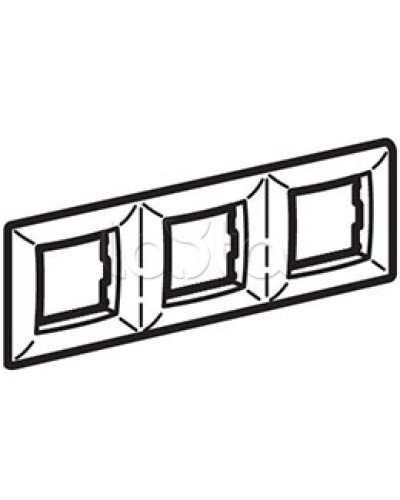 Рамка трехместная, черный RAL 7021 DKC (75013B) в Хабаровске Аксессуары для кабель-канала Pintop.ru