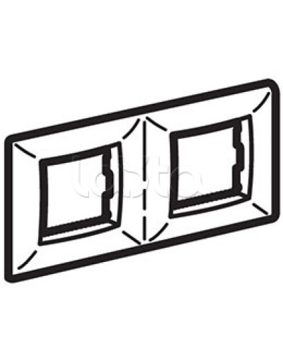 Рамка пятиместная, белый RAL 9010, 10М, BRAVA DKC (75015W) в Хабаровске Аксессуары для кабель-канала Pintop.ru