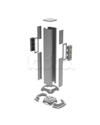 Колонна алюминевая 0,71 м, цвет светло-серебристый металлик DKC 09591 в Хабаровске Аксессуары для стоек и шкафов Pintop.ru