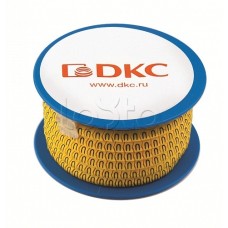 Колечко маркировочное W, 2.5-4мм. черное на желтом DKC AZO3WWBY