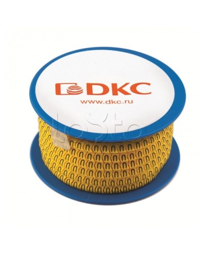 Колечко маркировочное 5, 4-8мм. черное на желтом DKC AZS405BY в Хабаровске Крепежные изделия Pintop.ru