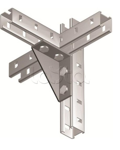 Уголок двойной усиленный левый, горячеоцинкованный DKC BMC1022HDZ в Хабаровске Аксессуары для лотков Pintop.ru
