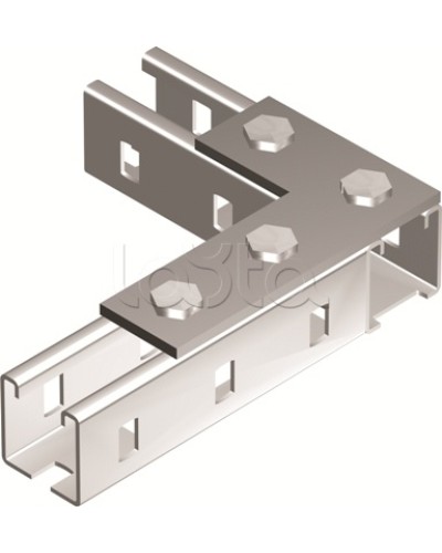 Пластина соединительная L-обр., длина 90х140 мм, 4отв., горячеоцинкованная DKC BMD1022HDZ в Хабаровске Аксессуары для лотков Pintop.ru