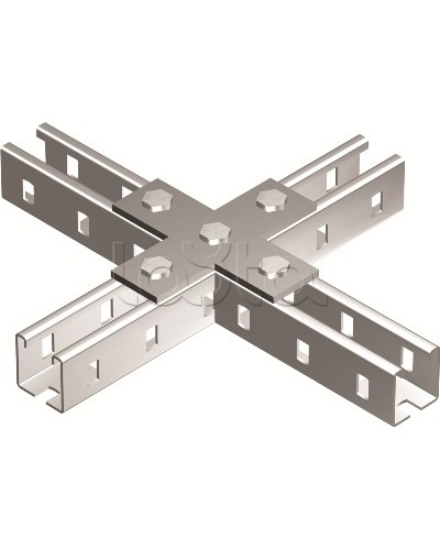 Пластина соединительная Х-обр., горячеоцинкованная DKC BMD1041HDZ в Хабаровске Аксессуары для лотков Pintop.ru