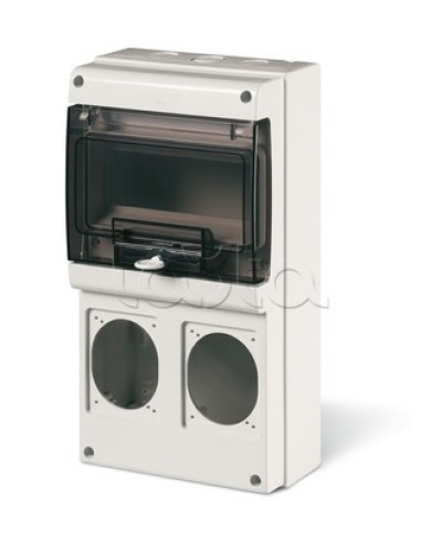 Корпус на 8 модулей и 2 поста с основанием 70х87 мм. Тип M340 DKC DIS6722300 в Хабаровске Аксессуары для стоек и шкафов Pintop.ru