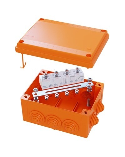 Коробка распределительная IP56, пластиковая с кабельными вводами и клеммниками 150х110х70мм DKC FSK21410 в Хабаровске Распределительные коробки Pintop.ru