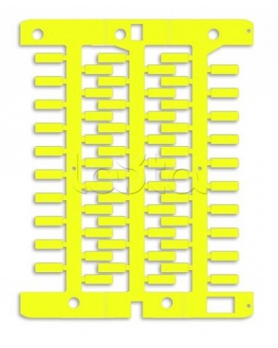 Маркировка для провода, жесткая, для трубочек. 4х12мм. Желтая DKC NUT12Y в Хабаровске Крепежные изделия Pintop.ru