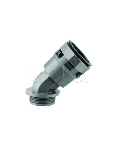 Муфта 45 грд. труба-коробка DN 48 мм, М50х1,5, полиамид, цвет черный DKC PAL48M50N в Хабаровске Повороты, муфты, тройники Pintop.ru