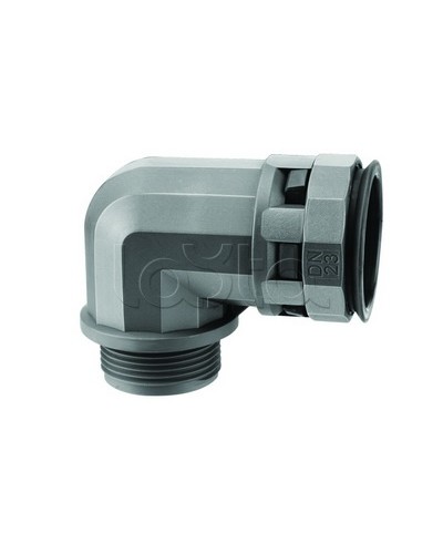 Муфта 90 грд. труба-коробка DN 17 мм, М20х1,5, полиамид, цвет черный DKC PAN17M20N в Хабаровске Повороты, муфты, тройники Pintop.ru