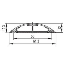 Канал напольный 50х12 мм CSP-F, белый DKC 01031