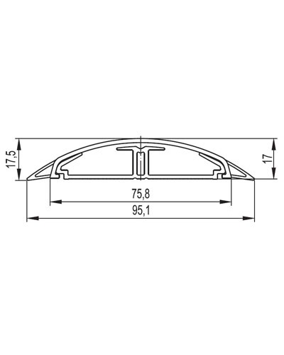 Кабель-канал напольный CSP-F 75x17 мм DKC 01332 в Хабаровске Кабель-канал Pintop.ru